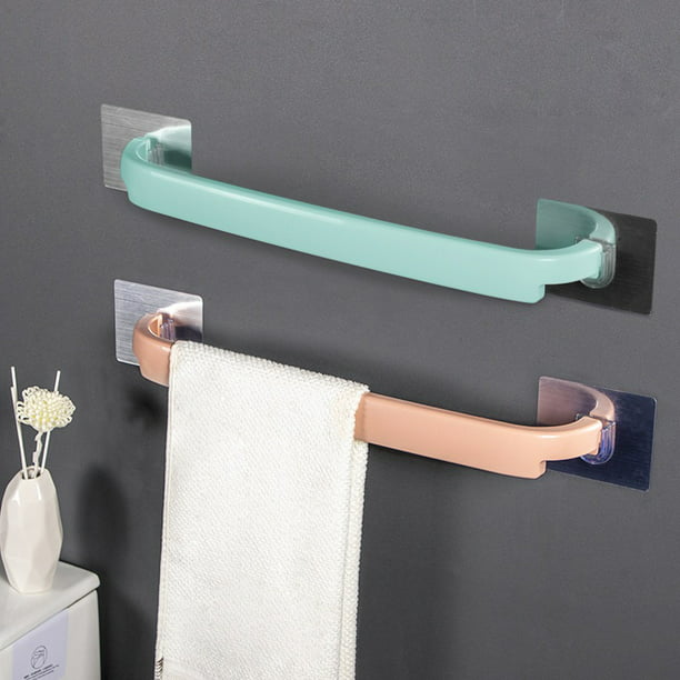 Self Adhesive Wall Mounted Towel Rod Shelf Rack Holder Toilet Roll Paper HangerJ 